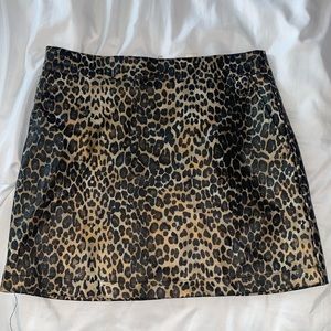 Cheetah Mini Skirt- Pleather